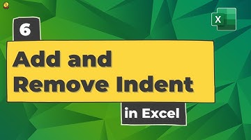 Add & Remove Indent in Excel