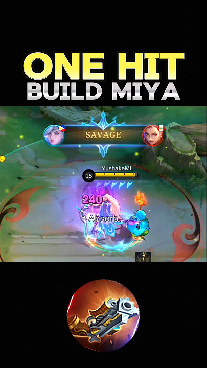 😱 WATCH THIS - BEST BUILD MIYA 2024❓(ONE HIT) ~ MLBB 🔥 #mobilelegends #onehitbuild #miya #shorts