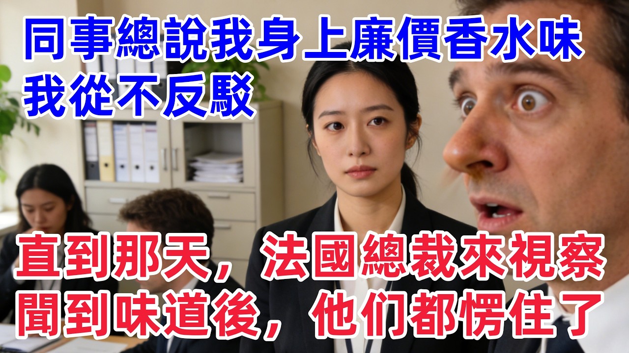 同事總說我身上有股廉價香水味，我從不反駁，直到那天法國總部的總裁來視察，聞到味道後愣住了！【惠美悄悄话】