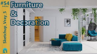 Sketchup Vray 5 Interior #54 Furniture and Decorations