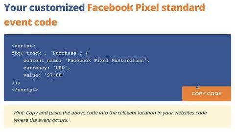 Create Facebook Pixel Standard Events with Parameters