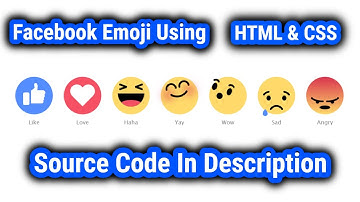 Facebook Reaction Emoji Using HTML & CSS | Reaction Emoji