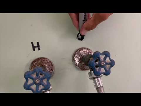Video: Turn the valves. Which side is hot water and which side is cold?