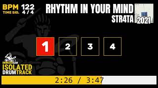 🥁 STR4TA - Rhythm In Your Mind (Drums Only) | Drum Practice 122 BPM
