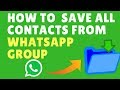 How To Copy / save All Contacts From Whatsapp Group