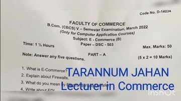 E-commerce March 2022 semester question paper