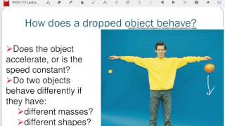PHYS 111 Lecture 05: Free Fall