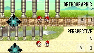 Unity2.5D - Orthographic and Perspective Camera Test (Achieved 60fps in Android Build)