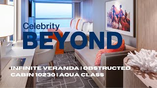 Celebrity Beyond | Aqua Class Infinite Veranda Walkthrough Tour | Cabin 10230 | Obstructed 4K Profile