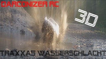 Traxxas Slash MUD and WATER Bashing, Jumping and Crashs - 3D Full HD Action Video - Darconizer RC