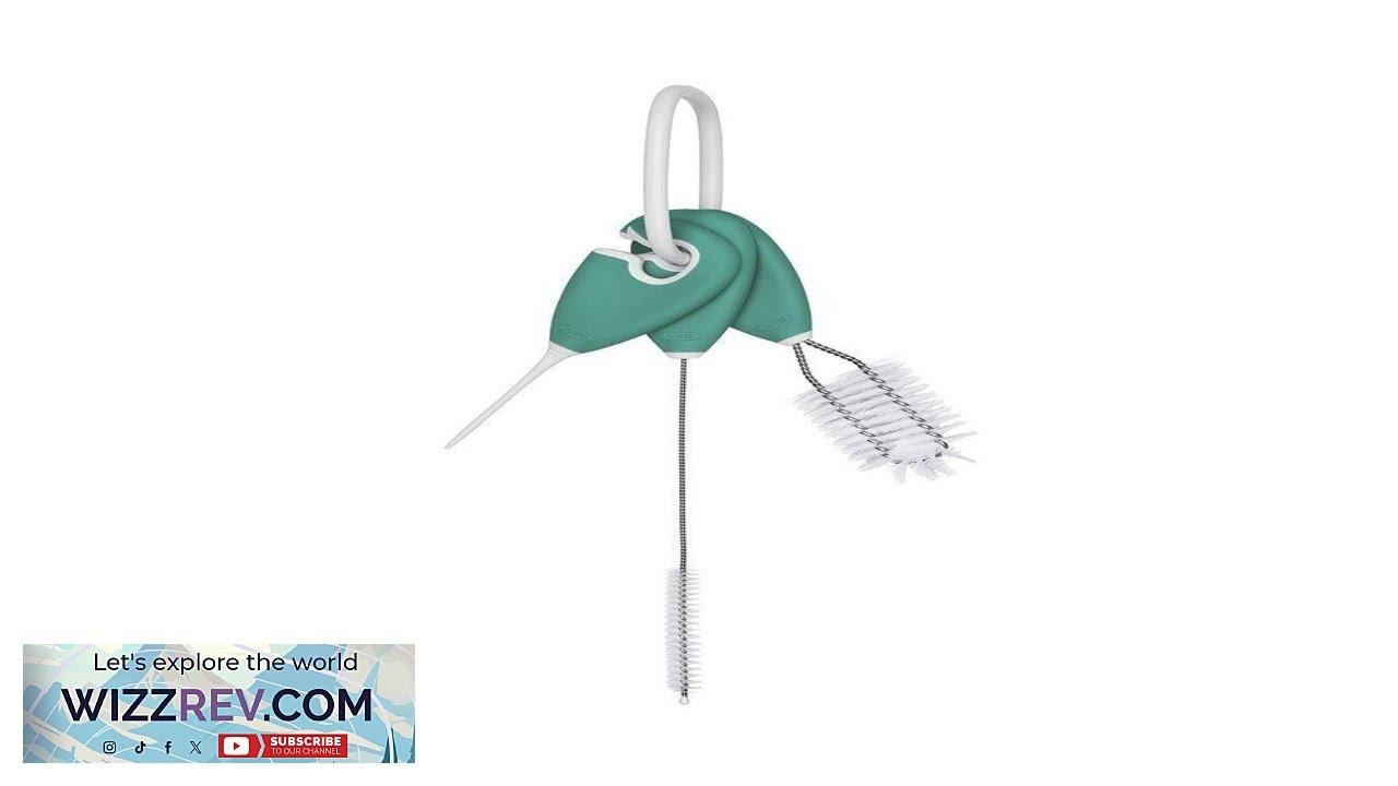 Oxo Tot On-the-Go Straw & Sippy Cup Top Cleaning Set Teal Review