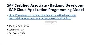 SAP Certified - Backend Developer - SAP Cloud Application Programming Model - Part 1