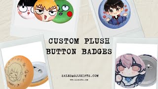 Custom Plush Button Badge - Showcase and Features ✨🎉