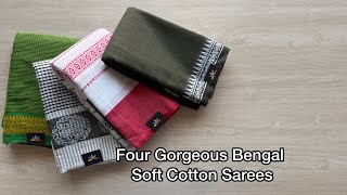 Four Gorgeous Bengal Soft Cotton Sarees | Shop on www.fabk.in #fabksarees  screenshot 2