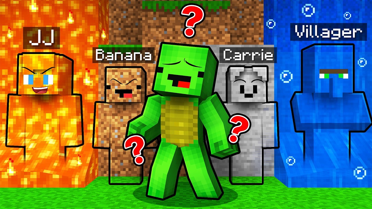Mikey and JJ Friends - ELEMENTAL HIDE AND SEEK - Maizen (Minecraft)