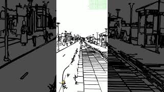 Tekirdağ Sahil Manzarası Resmi Çizim Karakalem Tarzı Kod Yönetimli Çizim Tekniği