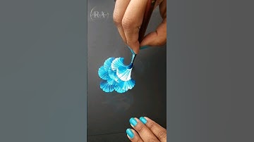 💫 STUNNING Painting Using Round Brush Technique #shorts