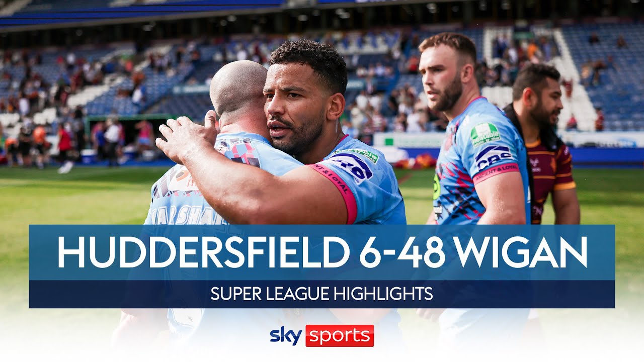 Marshall with HAT-TRICK as Wigan go TOP | Huddersfield 6-48 Wigan | Super League Highlights