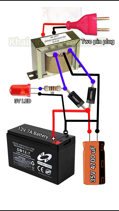 DIY 12V 7A Battery charger circuit diagram #youtubeshorts #shortvideo #shorts