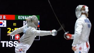 Kovalev v Gu GOLD Men's Sabre Individual: World Fencing Championships Kazan