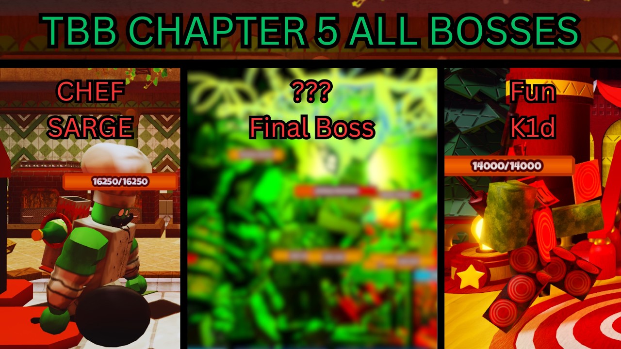 Tbb Chapter 5 (New) Beating All Bosses in Chapter 5 Normal Mode | Roblox The Battle ...