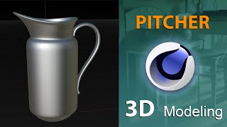 Cinema 4D Tutorial modeling PITCHER for XIX / XX century Kitchen Interior, Part 02