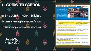 NCERT   Class 4   EVS   Chapter 1   Going to School  Looking around   With Answers in EnglishTamil