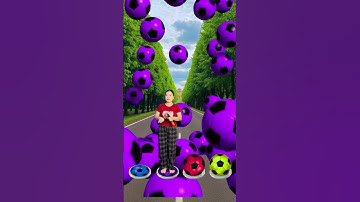 i jump on rotating colour ball to dinosaur, Siren head, zombie & big monster Pac-Man  #shorts