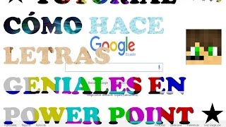 Hola comunidad el dia de Hoy haremos letras en power point geniales...