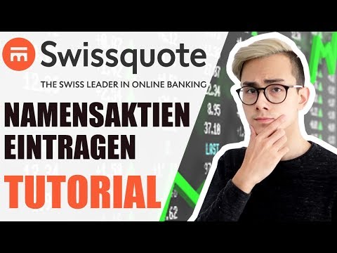 Aktien ins Aktienregister eintragen mit Swissquote ??TUTORIAL ?| Sparkojote