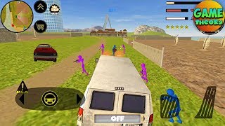 Stickman Rope Hero Simulator Game # Van Mission Stickman Android GamePlay FHD screenshot 5