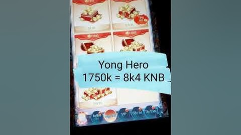 Yong Hero | Nạp xong gói 8k4 KNB = 1tr750k. | Call/zalo: 0927.565.666