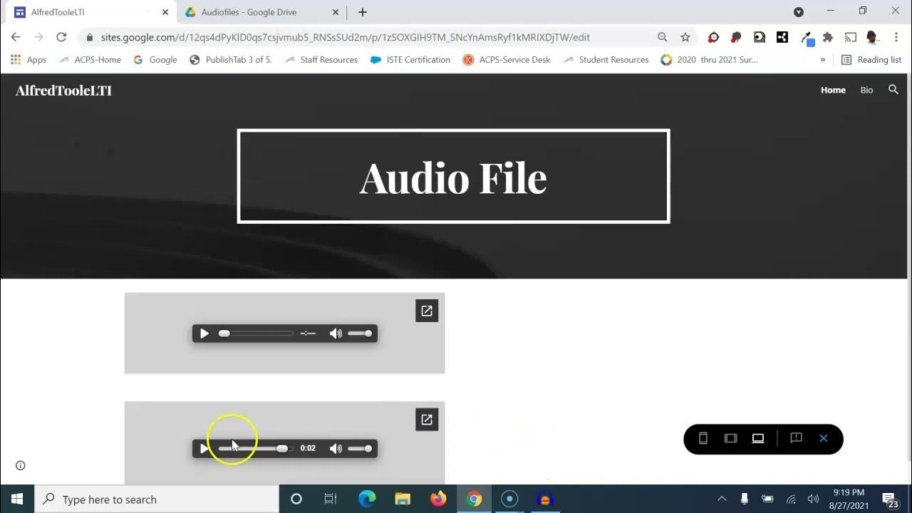 How to add a MP3 file to Google Sites - YouTube