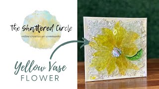 Yellow Vase Flower (Glass & Resin Art Tutorial)