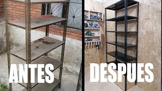 Reparando un estante metalico ¡quedo como nuevo!