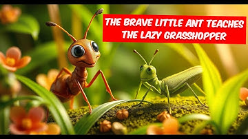 Moral Story: The Brave Little Ant TEACHES the Lazy Grasshopper | Short Story