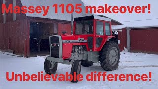 Massey Ferguson 1105 paint is done!  The “Nasty” Ferguson is unrecognizable!