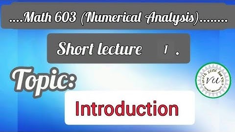 mth603 lecture 1
