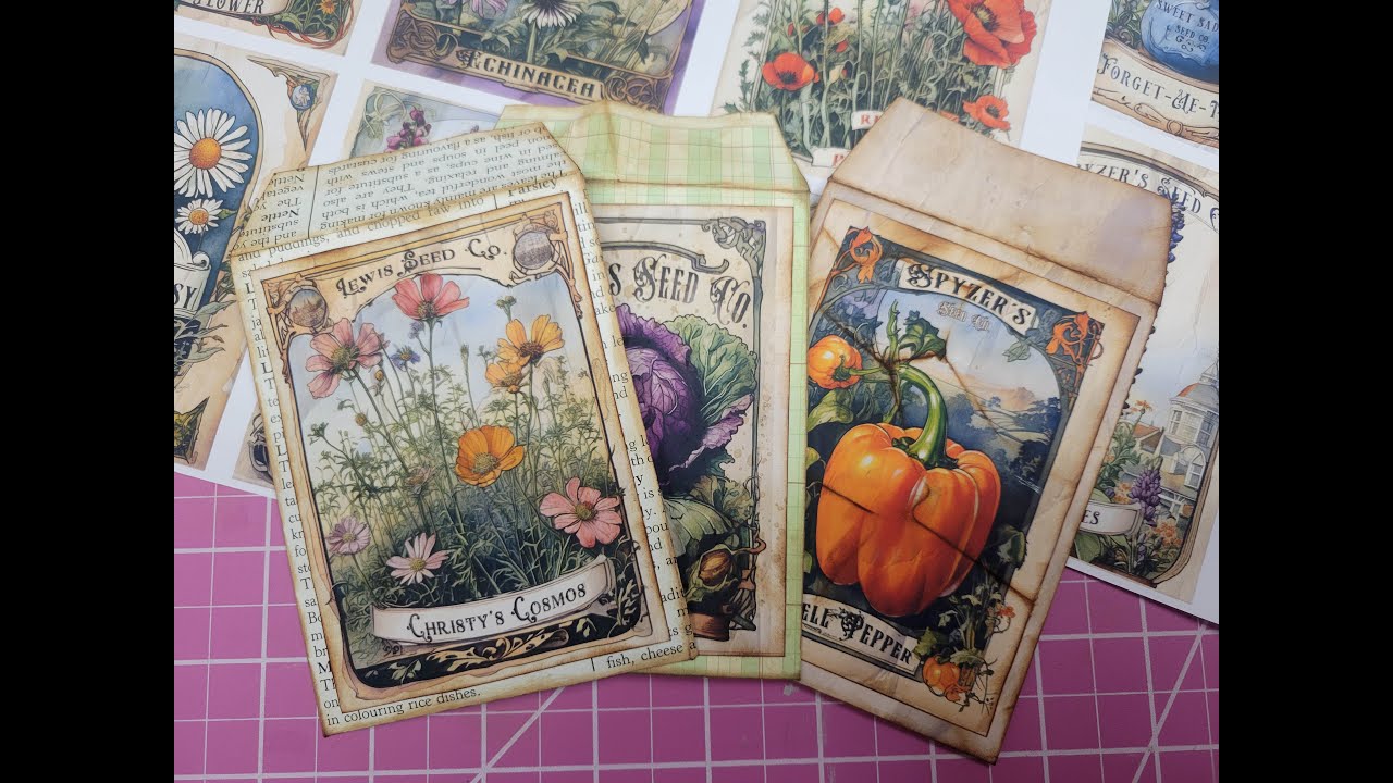 Cute Vintage Seed Packets for Junk Journal Ephemera