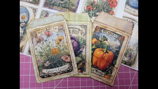Cute Vintage Seed Packets for Junk Journal Ephemera