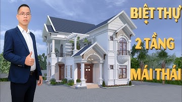 Biệt thự mái thái 2 tầng 5 phòng ngủ đẹp năm 2022_Công ty CP kiến trúc HCG