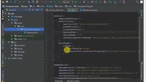 change package name android studio 2018