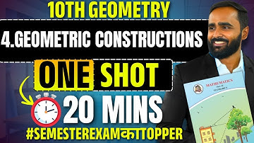 10th Geometry | Geometric Constructions | One Shot in 20 Mins | Pradeep Giri Sir