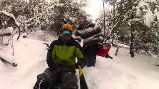 Zipfy Mini Luge Snow Sled Montage - Backcountry Sledding 2013