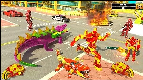 Crocodile Robot and Elephant robot game - Android gameplay FHD