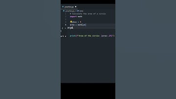 Calculate the area of a circle | #python #coding #pythoncode #pythonprogramming #pythonforbeginners