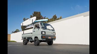 Rusted Japanese Mini Truck Transformed Into BadAss Surf Truck!