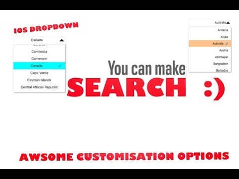 iOS DropDown with search | Swift | iOS development | Drop Down for iOS