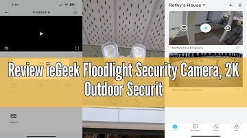 Review ieGeek Floodlight Security Camera, 2K Outdoor Security Camera w/2600-lumen Light, 2.4G WiFi W