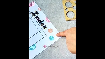 INDEX 👉😊 | Quick easy index page design for school project #shorts #saritapatel_87 #ytshorts #school